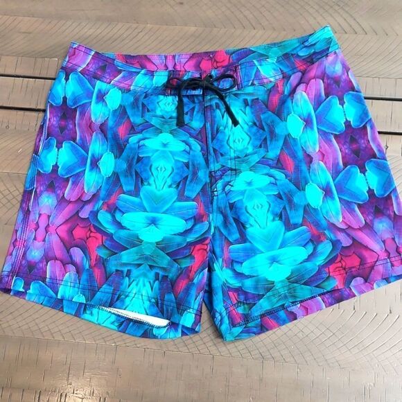 Pullin Tropical Swim Trunks Sz 31 - Picture 1 of 10